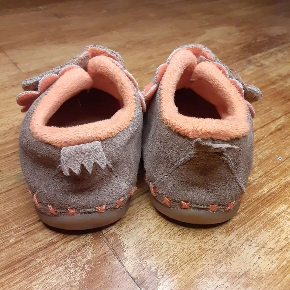 Hanna Anderson Toleson Crib Shoes Lion Suede Leather Baby Moccasins